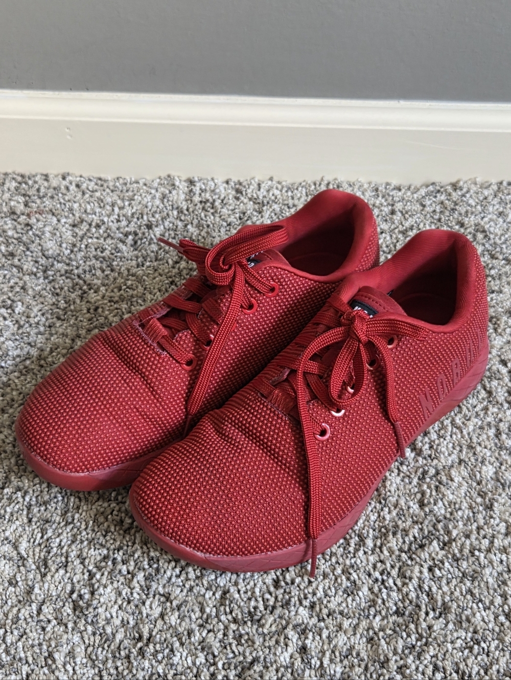 NOBULL Womens Unisex Outwork SuperFabric Strength Training Shoe In Red Size 9